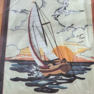 Nautical Embroidery Kit - Blue and Brown